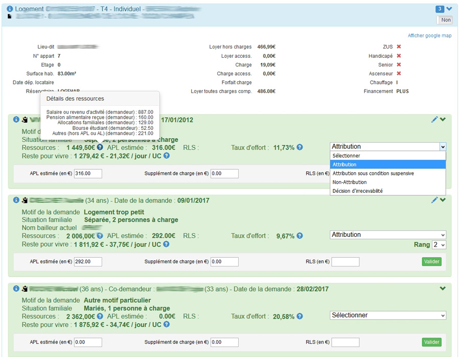 Gestion des commissions d'attribution de logements sociaux